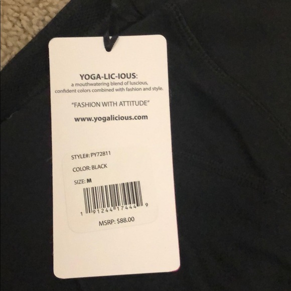 Yogalicious black ankle length leggings - Picture 4 of 5